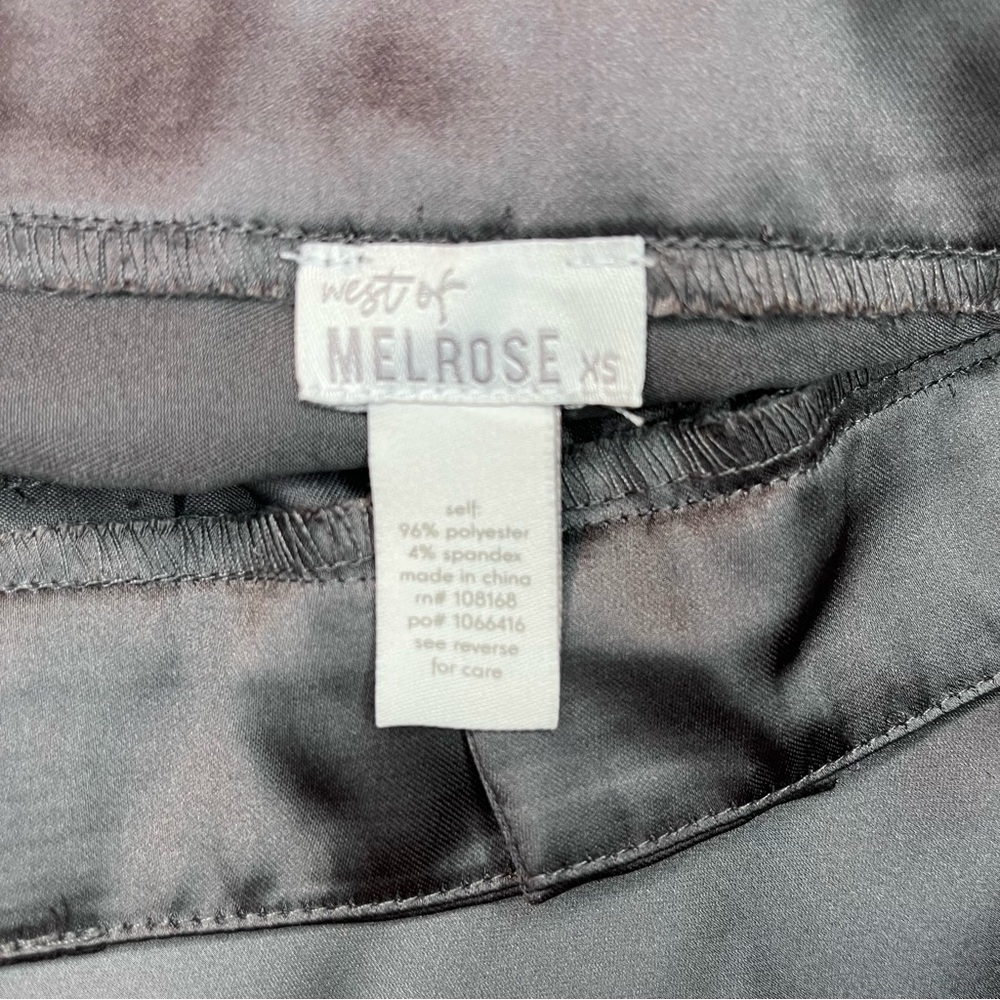 Wide Leg Satin Cargo Pants in Charcoal Gray - Picture 8 of 8